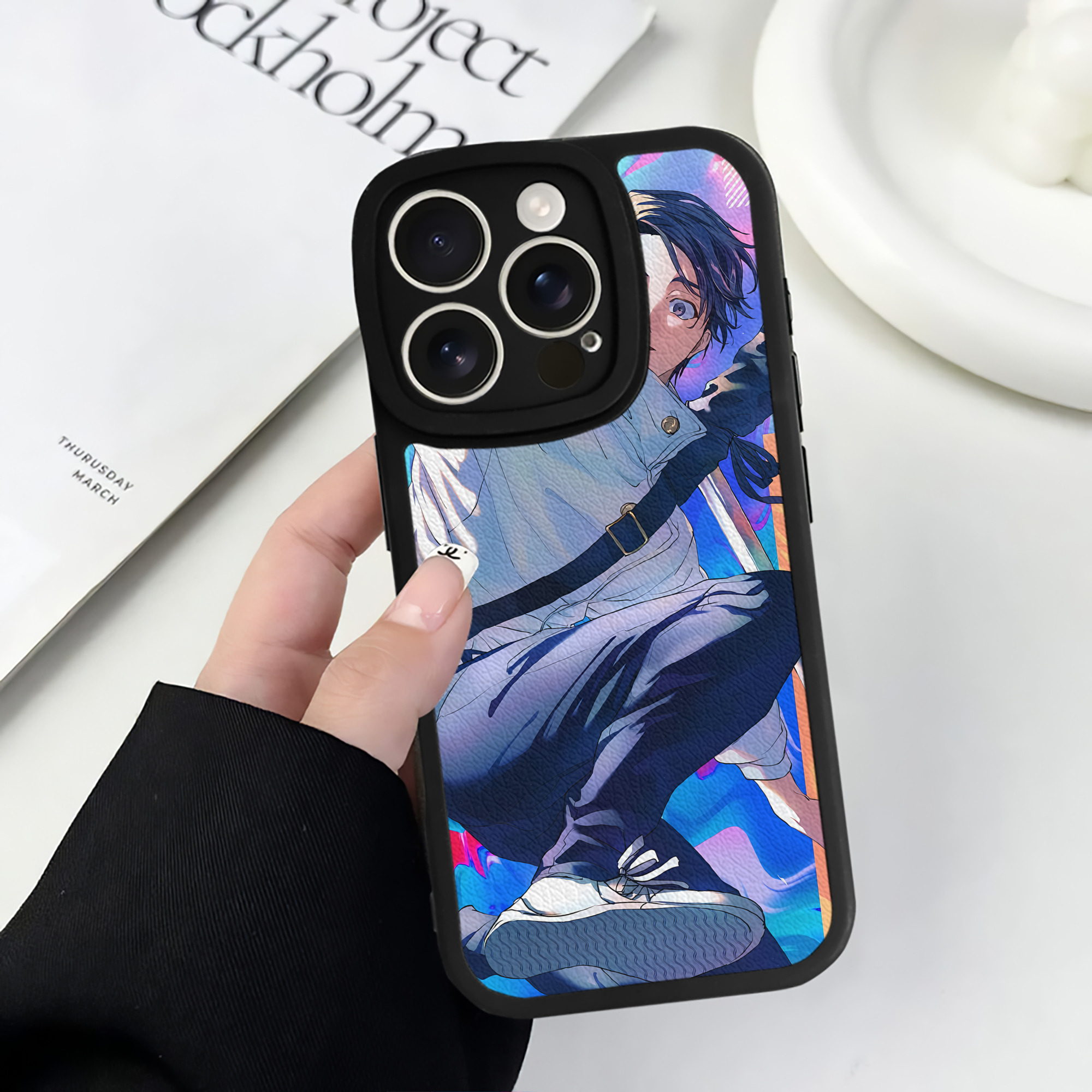 （画像用） 呪術廻戦 Jujutsu Kaisen 【iPhone 16シリーズ対応】シリコンスマホケース（レザー調） 材質：シリコン